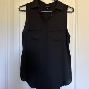 Who What Wear Tank Top Blouse Black Womens XS